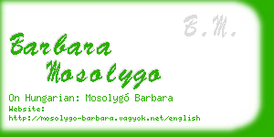 barbara mosolygo business card