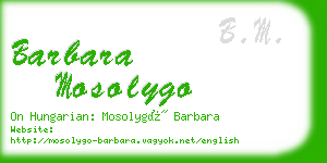 barbara mosolygo business card